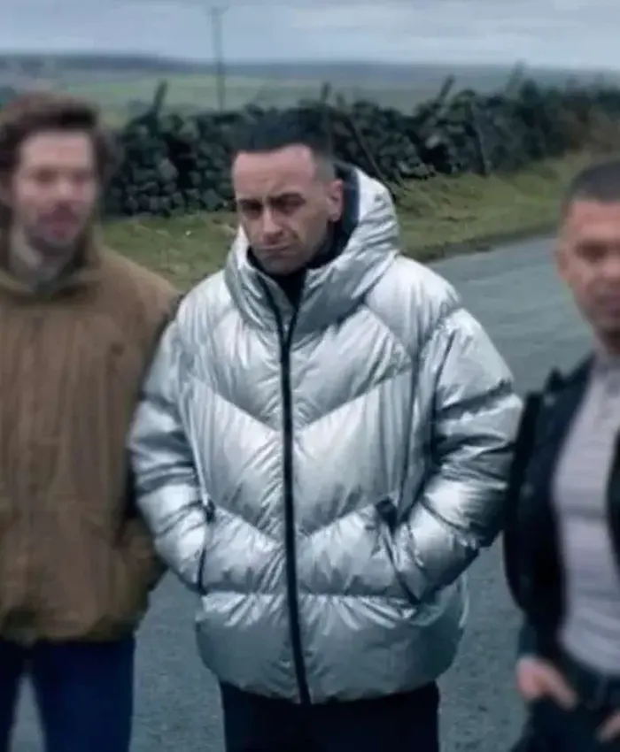 Joe Gilgun Brassic Silver S03 Puffer Jacket