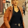 Josephine Jobert TV Series Saint Pierre S01 Arch Coat For Women