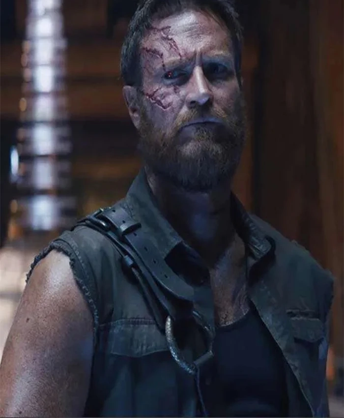 Josh Lawson Movie Mortal Kombat Kano Green Costume Vest