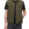 Josh Lawson Movie Mortal Kombat Kano Green Cotton Costume Vest Sale