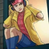 Jubilee 2024 TV Series X Men 97 Yellow Cotton Long Coat For Women