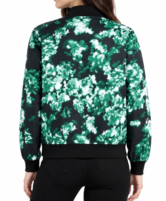 Judith Burton Ride or Die Hannah Waddingham Green Reversible Quilted Bomber Jacket Sale