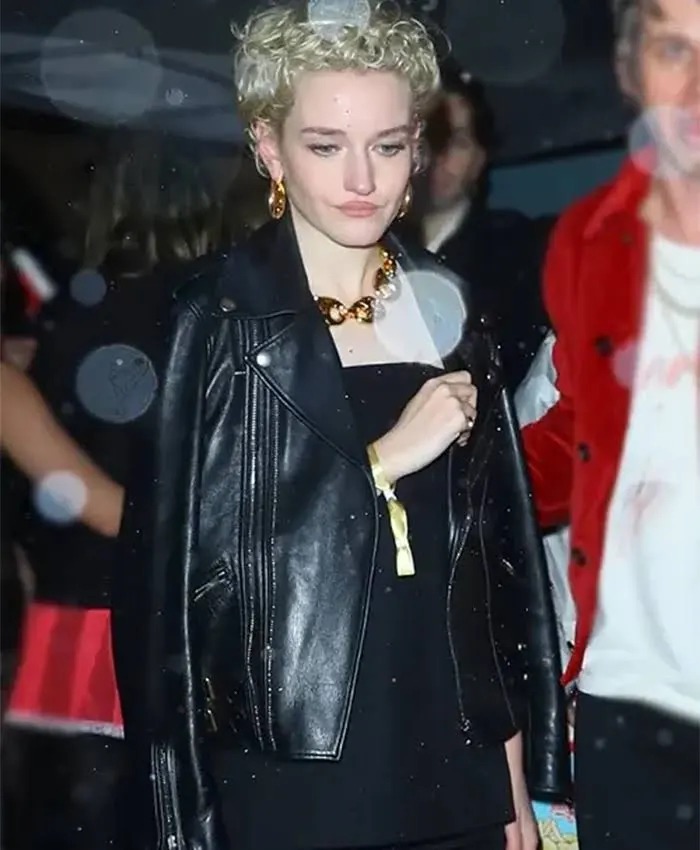 Julia Garner Black Leather Jacket