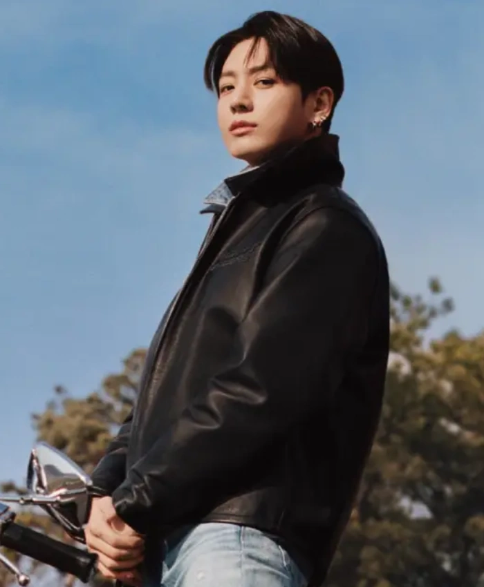 Jungkook Calvin Klein Leather Jacket