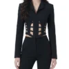 Juno Temple TV Series Ted Lasso Season 4 Keeley Jones Black Corset Blazer