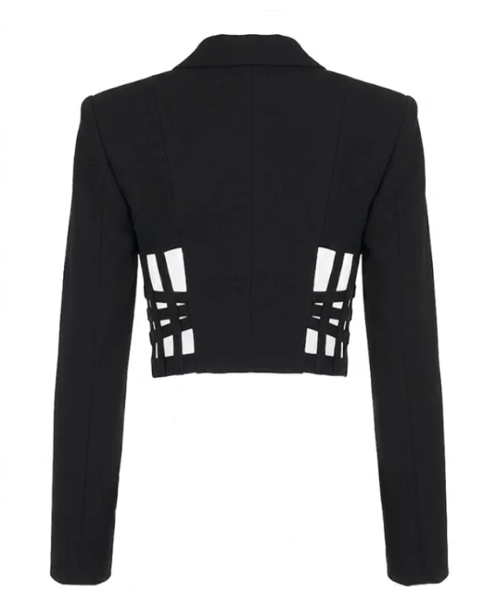 Juno Temple TV Series Ted Lasso Season 4 Keeley Jones Cropped Corset Blazer