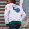 Kansas City Chiefs Mexico White Vintage Bomber Jacket For Sale