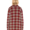Kelly Reilly TV Series Yellowstone Beth Dutton Women Red And Grey Wool Checkered Plaid Jacket Coat