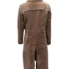 Kelly Reilly TV Series Yellowstone Season 02 Beth Dutton Brown Leather Long Trench Coat