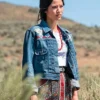 Kelsey Asbille Yellowstone S05 Denim Blue Jacket