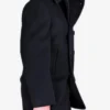 Kersey Naval Double Breasted Black Wool Peacoat