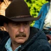 Kevin Costner TV Series Yellowstone John Dutton Blue Hooded Fur Denim Jacket
