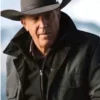 Kevin Costner TV Series Yellowstone Season 2 John Dutton Grey Cotton Military Field Jacket For Sale