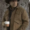 Kevin Costner Tv Series Yellowstone S05 John Dutton Brown Jacket