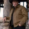 Kevin Costner Tv Series Yellowstone S05 John Dutton Brown Jacket For Sale