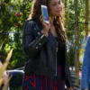 Kimrie Lewis Single parents Black Leather Jacket