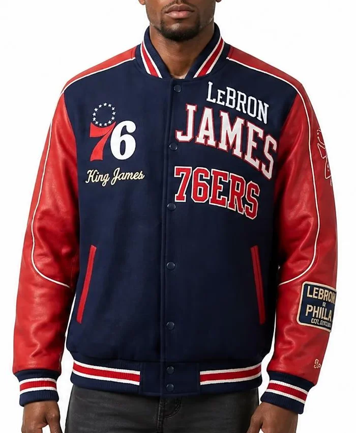 LeBron James 76ers 2026 Varsity Jacket Mens