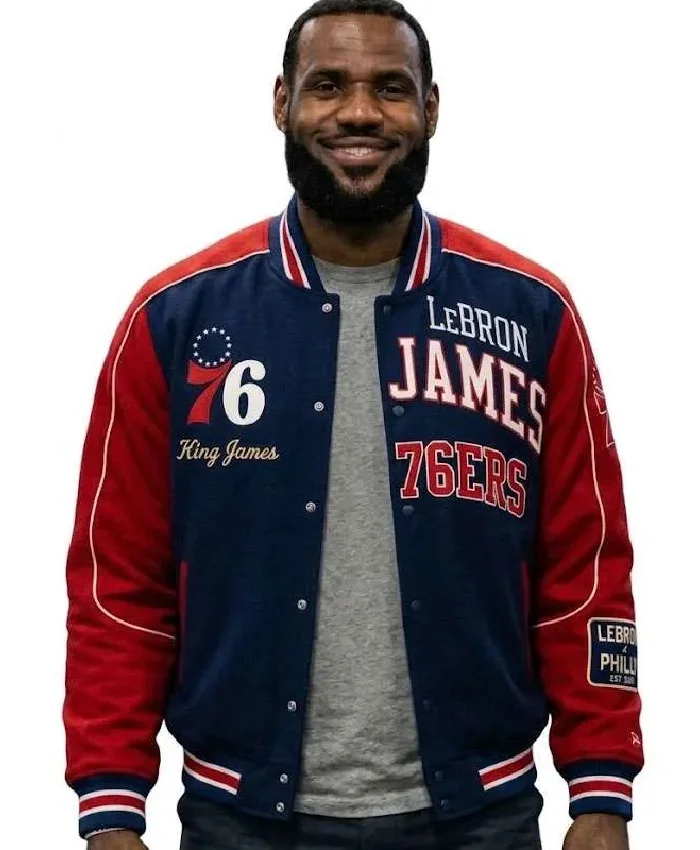 LeBron James 76ers 2026 Varsity Jacket