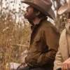Lee Dutton TV Series Yellowstone Dave Annable Cotton Brown Trucker Jacket For Sale