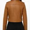 Lets Marry Harry Elli Schryver Camel Leather Biker Jacket