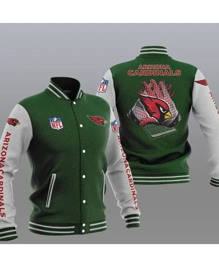 Levin Arizona Cardinals Varsity Baseball Jacket - Image 4
