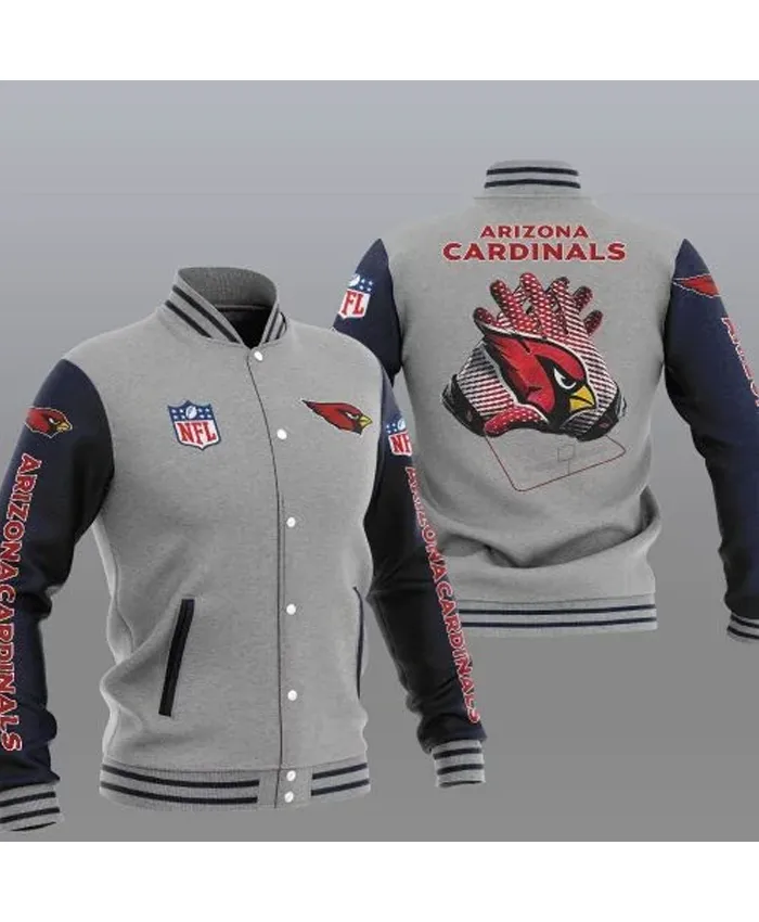 Levin Arizona Cardinals Varsity Baseball Jacket - Image 3