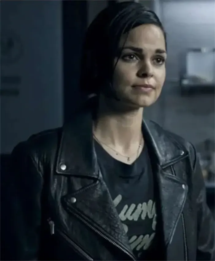 Lina Esco TV Series S.W.A.T Season 05 Chris Alonso Black Biker Leather Jacket
