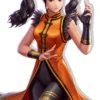 Ling Xiaoyu Tekken 7 Video Game Yellow Fur Trench Coat