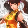 Ling Xiaoyu Tekken 7 Video Game Yellow Fur Trench Tail Coat