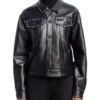 Lizzie Mathis Honest Renovations S04 Studded Trim Black Jacket