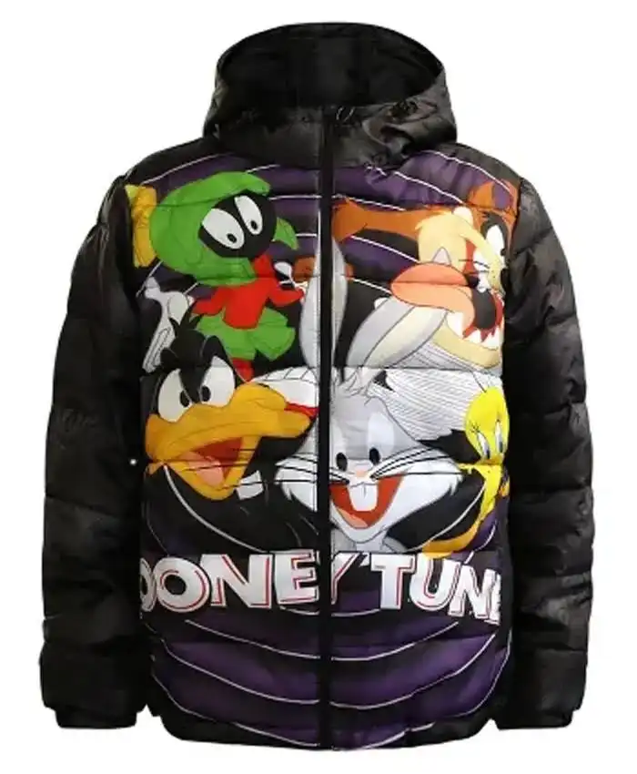 Looney Tunes Black Puffer Jacket
