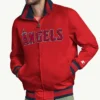 Los Angeles Angels Captain Satin Varsity Jacket For Mens 
