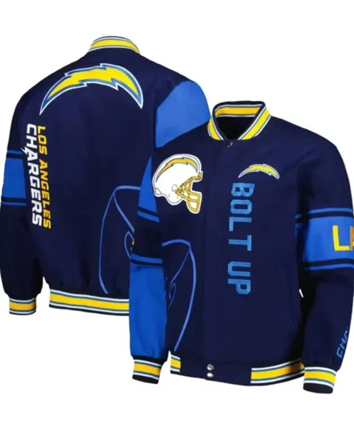 Los Angeles Chargers Jaxson Blue Bomber Jacket