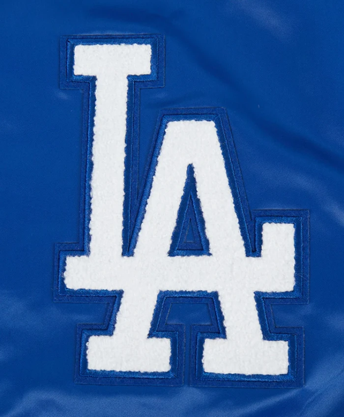 Los Angeles Dodgers Blue Full Snap Satin Jacket