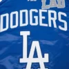Los Angeles Dodgers Blue Letterman Full Snap Satin Jacket