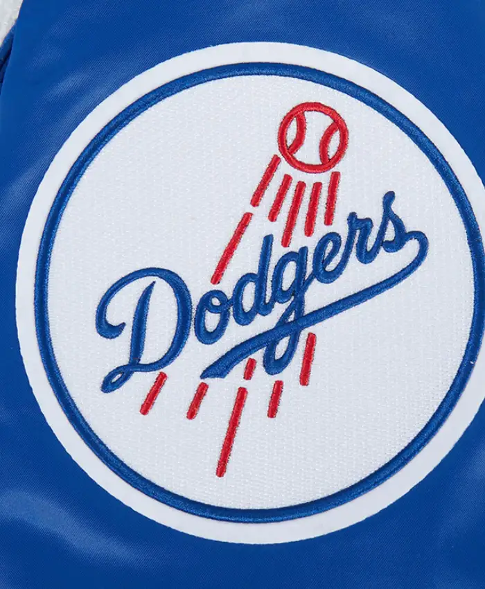Los Angeles Dodgers Blue Letterman Satin Jacket