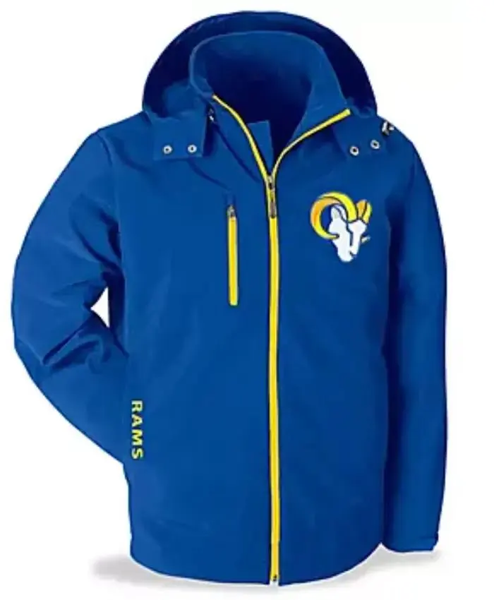 Los Angeles Rams Blue Hooded Jacket