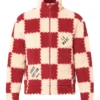 Louis Vuitton x Nigo Jacquard Damier Red Fleece Blouson
