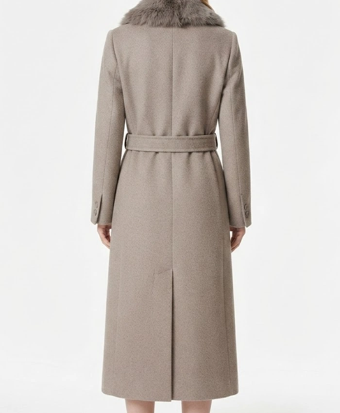 Love It Or List It S21 Page Turner Grey Wool Fur Coat
