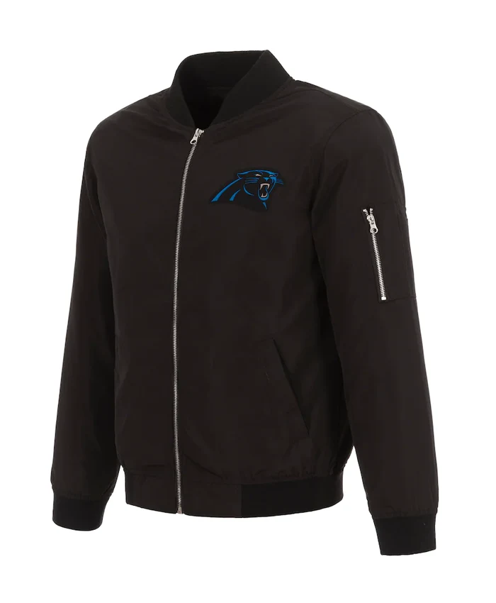 Lucius Carolina Panthers Sportsman Black Full-Zip Jacket