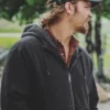 Luke Grimes TV Series Yellowstone Kayce Dutton Dark Grey Fleece Hoodie Jacket