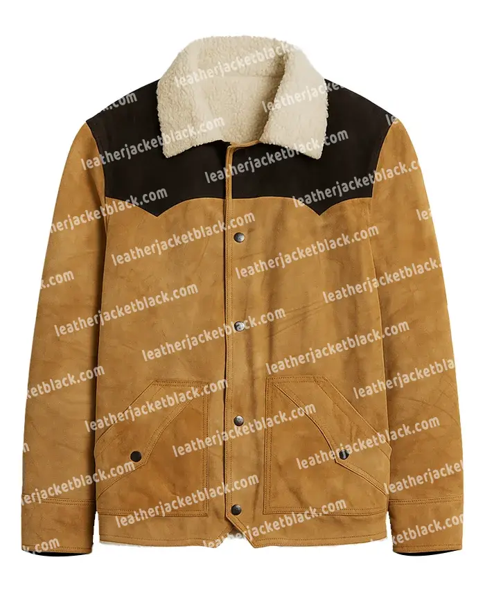 Luke Grimes Yellowstone S05 Brown Suede Leather Jacket 1