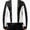 MJ Thriller Black and White Leather Jacket Men
