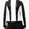 MJ Thriller Black and White Leather Jacket Women