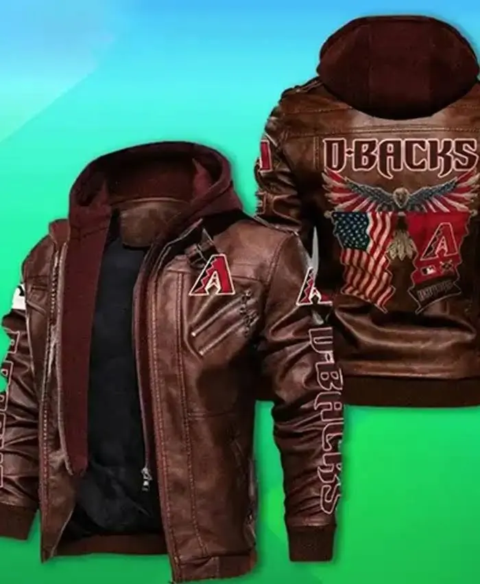 MLB Arizona Diamondbacks Printed Leather Jacket
