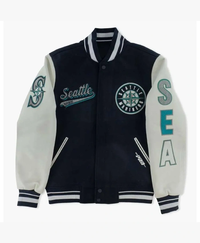 Seattle Mariners Script Tail Letterman Jacket