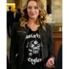 Mandy TV-Series The Royals S2 Sarah Dumont Grey Suede Fringed Jacket
