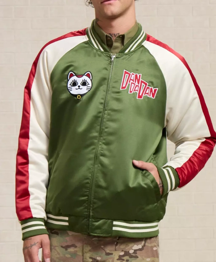 Manga Series Dandadan Turbo Granny Green Bomber Jacket Sale