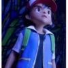 Manga Series Pokemon Ash Ketchum White Blue Cotton Jacket