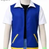 Manga Series Pokemon Ash Ketchum White and Blue Cotton Jacket Sale